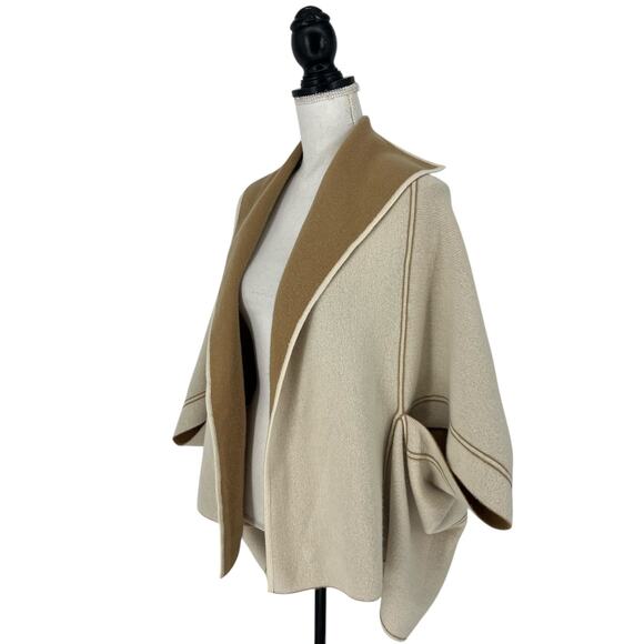 Interdee Reversible Sweater Poncho - Picture 9 of 14